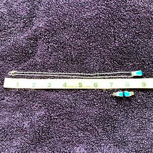 Turquoise necklace and earrings